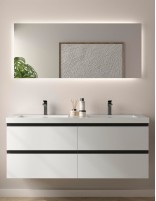 Mueble suspendido baño 140 blanco mate