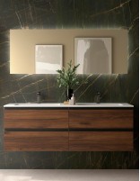 Mueble suspendido baño 160 nogal maya