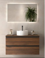 Mueble de baño suspendido nogal maya