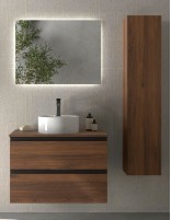 Mueble de baño suspendido nogal maya