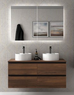 Mueble suspendido de 120 cm - 140 cm BEQUIA de Salgar lavabos sobre encimera 2