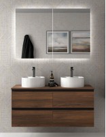 Mueble suspendido de 120 cm - 140 cm nogal