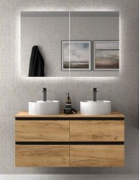 Mueble suspendido de 120 cm - 140 cm BEQUIA de Salgar lavabos sobre encimera