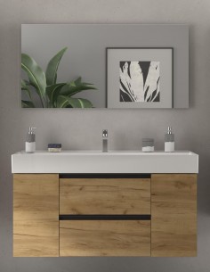 Conjunto baño 120 cm. 2 puertas + 2 cajones modelo Bequia Metal de Salgar