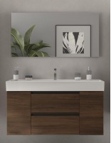 Conjunto baño 120 cm. 2 puertas + 2 cajones nogal