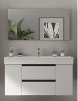 Conjunto baño 120 cm. 2 puertas + 2 cajones blanco