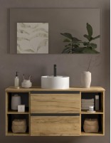 Conjunto baño 120 cm. 2 cajones + 2 huecos modelo Bequia Metal de Salgar