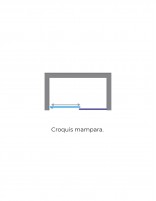 Mampara aluminio blanco modelo 502 croquis