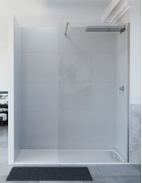 Mampara ducha aluminio modelo ARCOIRIS fija de Seviban