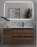 Conjunto baño 2 cajones + 1 puerta nogal