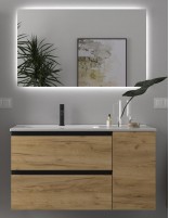 Conjunto baño 2 cajones + 1 puerta roble dcha