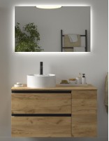 Conjunto baño 1 puerta + 2 cajones modelo sobre encimera Bequia Metal de Salgar
