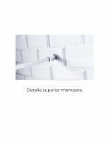 Mampara ducha aluminio modelo ARCOIRIS fija detalle sujeción