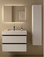 Conjunto suspendido de baño blanco