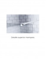 Mampara ducha aluminio modelo ARCOIRIS fija detalle superior