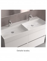 Mueble baño 120 cm. 4 cajones lavabo detalle
