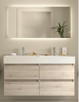 Mueble baño 120 cm. 4 cajones natural