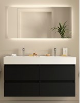 Mueble baño 120 cm. 4 cajones negro