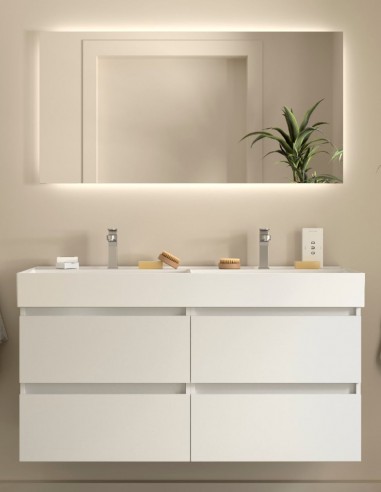 Mueble baño 120 cm. 4 cajones blanco