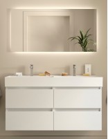 Mueble baño 120 cm. 4 cajones blanco