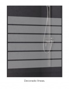 Mampara ducha blanca modelo angular 505 con 2 hojas fijas y 2 correderas de Hispabaño 2