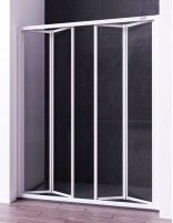 Mampara perfil blanco 4 hojas plegable modelo CRONOS de Seviban