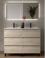 Mueble baño con patas 120 natural