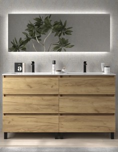 Mueble baño con patas 160 modelo BEQUIA de Salgar