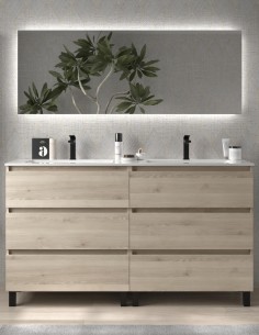 Mueble baño con patas 160 modelo BEQUIA de Salgar 2
