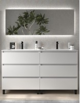 Mueble baño con patas 160 blanco