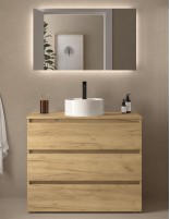 Mueble con patas de baño 100 roble