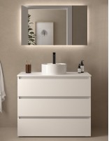 Mueble con patas de baño 100 blanco