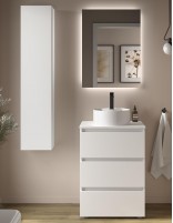 Mueble con patas de baño 60 blanco
