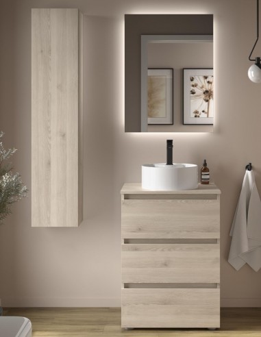 Mueble con patas de baño 60 natural