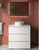 Mueble con patas de baño blanco