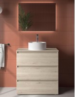 Mueble con patas de baño natural