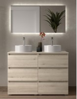 Mueble de baño con patas de 120 cm natural