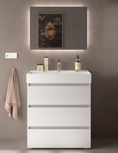 Conjunto de baño con patas blanco