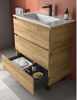 Conjunto de baño con patas roble