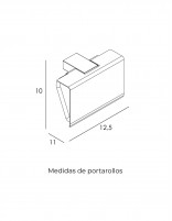 Croquis portarrollos negro/black gun metal