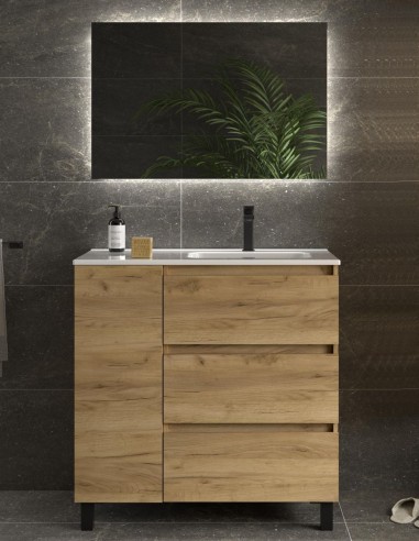 Mueble baño 3 cajones + 1 puerta modelo con patas BEQUIA de Salgar
