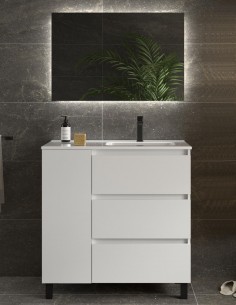 Mueble baño 3 cajones + 1 puerta modelo con patas BEQUIA de Salgar 2