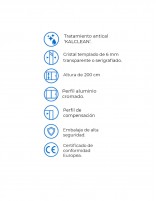 Mampara negra ducha modelo SAMANI BLACK datos