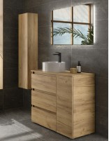 Conjunto baño 3 cajones + 1 puerta con patas detalle