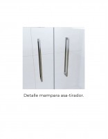 Mampara negra ducha modelo SAMANI BLACK detalle asas