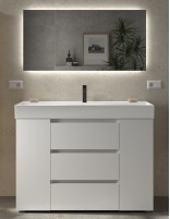Mueble baño 6 cajones + 2 puertas blanco