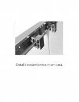 Mampara negra ducha modelo SAMANI BLACK detalle rodamiento