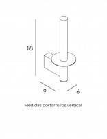 Croquis Portarrollos vertical negro/black gun metal