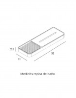 Croquis  Repisa de ducha a pared negro/black gun metal