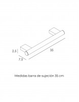 Croquis Barra de sujeción 35 cm negro/black gun metal